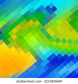 Color pixel background in polygonal style. Vector template for presentations, advertisements, brochures, banners and more.