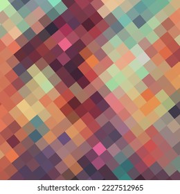 Farbpixelhintergrund im polygonalen Stil. Vektorvorlage für Präsentationen, Werbung, Broschüren, Banner und mehr.