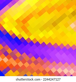 Color pixel background in polygonal style. Vector template for presentations, advertisements, brochures, banners and more.