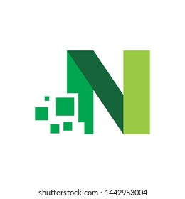 color pixel n logo design