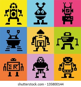 Color Pixel Robot Collection