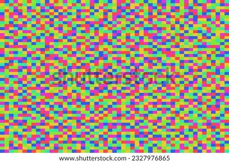 Color pixel screen noise. TV channel snow and grain.