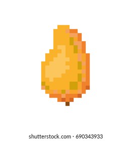 color pixelated fire flame element vector illustration