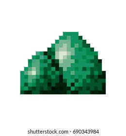 color pixelated set mountains of landscape vector illustration