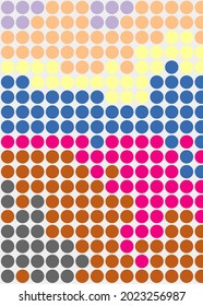 Color Pixels Cloud Abstract Computational Generative Art background illustration
