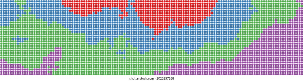 Color Pixels Cloud Abstract Computational Generative Art background illustration