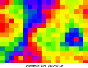 Color Pixels Cloud Abstract Computational Generative Art background illustration