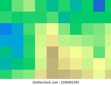 Color Pixels Cloud Abstract Computational Generative Art background illustration