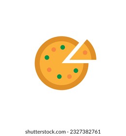 Color Pizza Icon Vector Design.