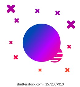 Color Planet icon isolated on white background. Gradient random dynamic shapes. Vector Illustration