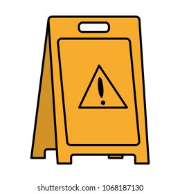 color plastic caution wet floor sign