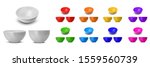 Color plastic rice and noodle bowl