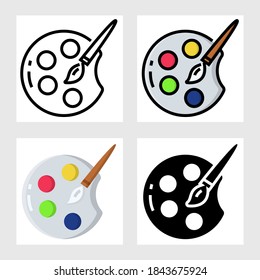 color plate icon vector design in filled, thin line, outline and flat style.