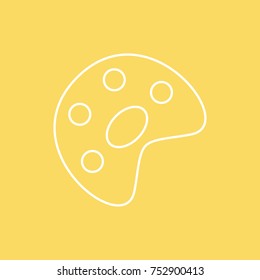 color plate vector line icon. Eps-10.