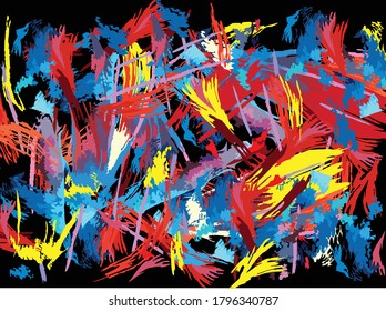 color play illustration, abstract, for background and decoration, art painting - Shutterstock ID 1796340787