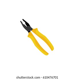 color pliers tool icon, vector illustraction design image
