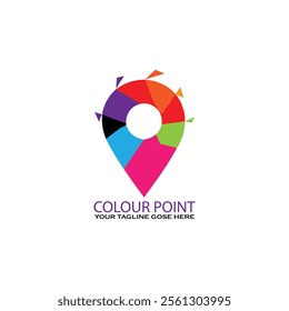 Color Point Logo Template Design