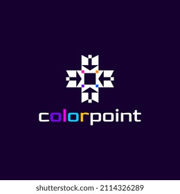 Color Point  simple logo design
