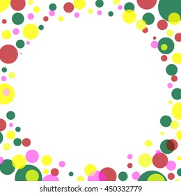Color poka dots abstract background / Color circle background 