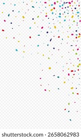 Color Polka Carnaval Vector Transparent Background. Independence Circle Texture. Fun Splash Backdrop. Party Shine Festival Design.