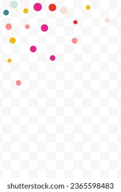 Color Polka Celebrate Vector Transparent Background. Celebration Round Banner. Independence Rain Design. Rainbow Dot Fun Illustration.