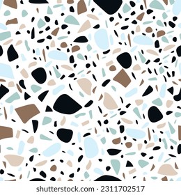 Punto de Polka de color. Abstracto Vector Art. Gota de Vintage sin inconveniente. Pequeño patrón de verano frío. Black Random Spot Confetti. Parkle De Punto De Eps Sin Marea. Fondo blanco.