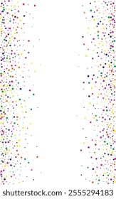 Color Polka Effect White Background. Independence Shine Postcard. Top Circle Invitation. Orange Round Transparent Illustration.