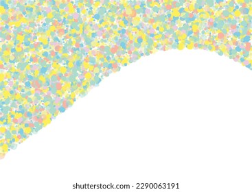 Color Polka Top White Background. Fun Circle Background. Effect Confetti Invitation. Green Dust Transparent Wallpaper.