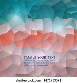 Color polygonal illustration consisting of triangles. Geometric background in origami style. Triangular design for your business.