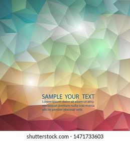 Color polygonal illustration consisting of triangles. Geometric background in origami style. Triangular design for your business.