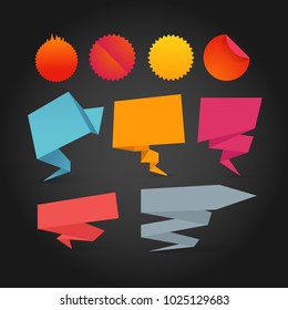 Color polygonal origami banners