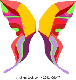 Color pop art butterfly vector 