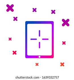 Color Portable video game console icon isolated on white background. Gamepad sign. Gaming concept. Gradient random dynamic shapes. Vector Illustration