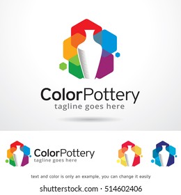 Color Pottery Logo Template Design Vector