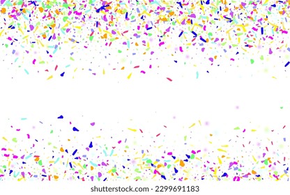 Color Powder Fun Vector White Background. Rainbow Decoration Dot Wallpaper. Trendy Circle Invitation Banner. Saturated Splash Independence Invitation.