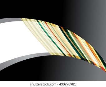 Color power swoosh wave folder template - bright lines certificate background. Vector illustration
