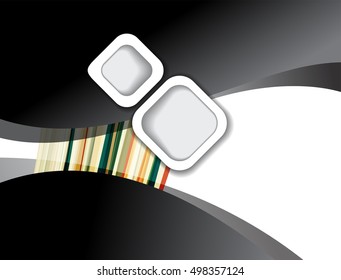 Color power swoosh wave folder template - bright lines certificate background. Vector illustration