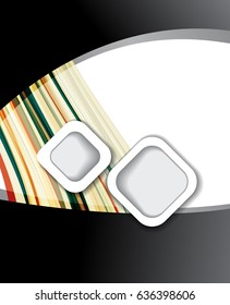 Color power swoosh wave folder template - bright lines certificate background. Vector illustration