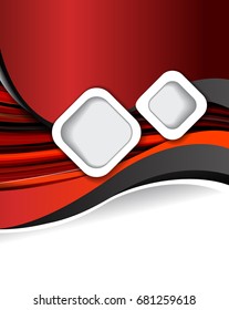Color power swoosh wave folder template - bright lines certificate background. Vector illustration