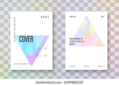Color Presentation. Digital Screen. Blue Neon Cover. Chrome Vector. Business 90s Brochure. Minimal Shape. Holograph Mesh. Pink Color Presentation