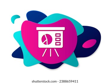 Color Presentación tablero de negocios financiero con gráfico, programa, gráfico, diagrama, infografía, icono gráfico circular aislado en fondo blanco. Pancarta abstracta con formas líquidas. Vector