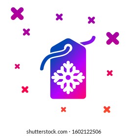 Color Price tag with an inscription Sale icon isolated on white background. Badge for price. Promo tag discount. Gradient random dynamic shapes. Vector Illustration