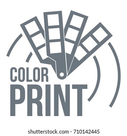 Color print logo. Simple illustration of color print vector logo for web design isolated on white background