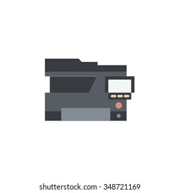 Color Printer Icon. Equipment For Office Work. Copy And Scan Machine.