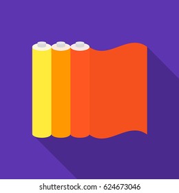 Color printing paper in flate style. Typography symbol stock vector illustration.
