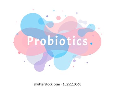 Color Probiotics bacteria logo. Simple flat style trend modern logotype graphic design isolated on white background. Prebiotic, Lactobacillus Vector Icon Design Vector