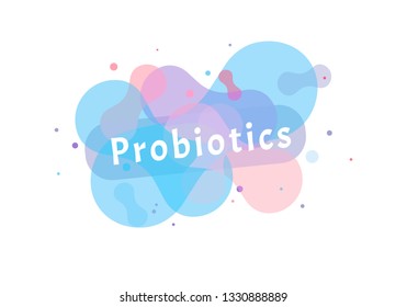 Color Probiotics bacteria logo. Simple flat style trend modern logotype graphic design isolated on white background. Prebiotic, Lactobacillus Vector Icon Design Vector