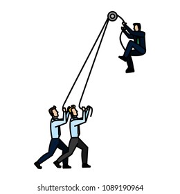 color professional businessmen teamwork company project