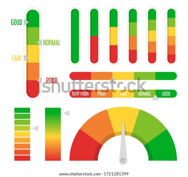 Color Progress Level Indicator Set Vector Stock Vector (Royalty Free ...