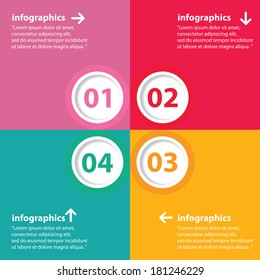 color progress paper banners / can be used for infographics / numbered banners / horizontal cutout lines / graphic or website layout vector